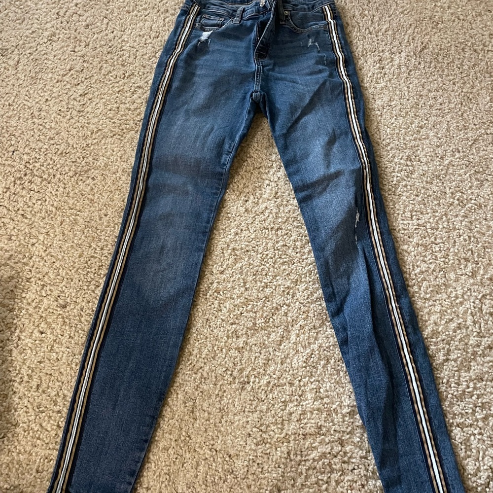 High-Rise Wild Fable Jeans with side stripe